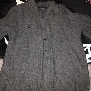 Gray long sleeve button up